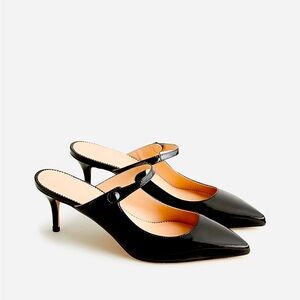 NWOT J.CREW Colette heels. Black patent. Size 8.